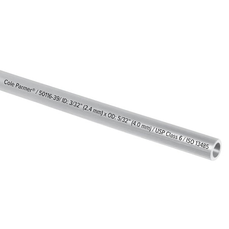 Cole Parmer Soft TPE Tubing, Clear, 3/32in ID x 5/32in OD; 50 Ft CP-SFLXC1.5-2.5